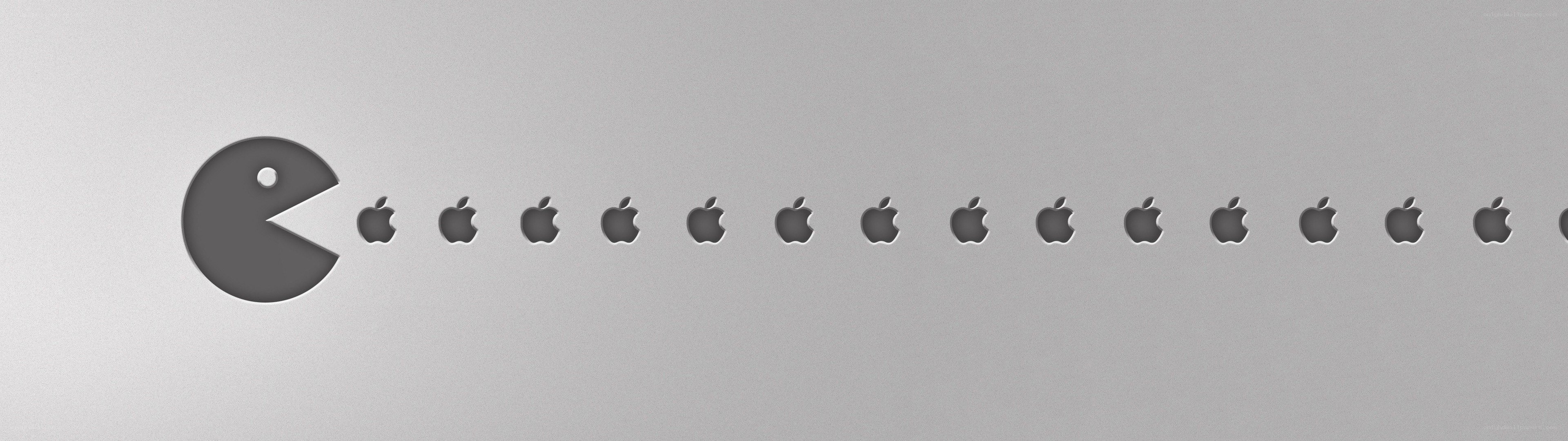 Pac-Man chasing apples