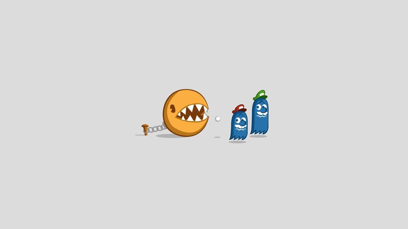 Pac-Man Chasing Ghosts