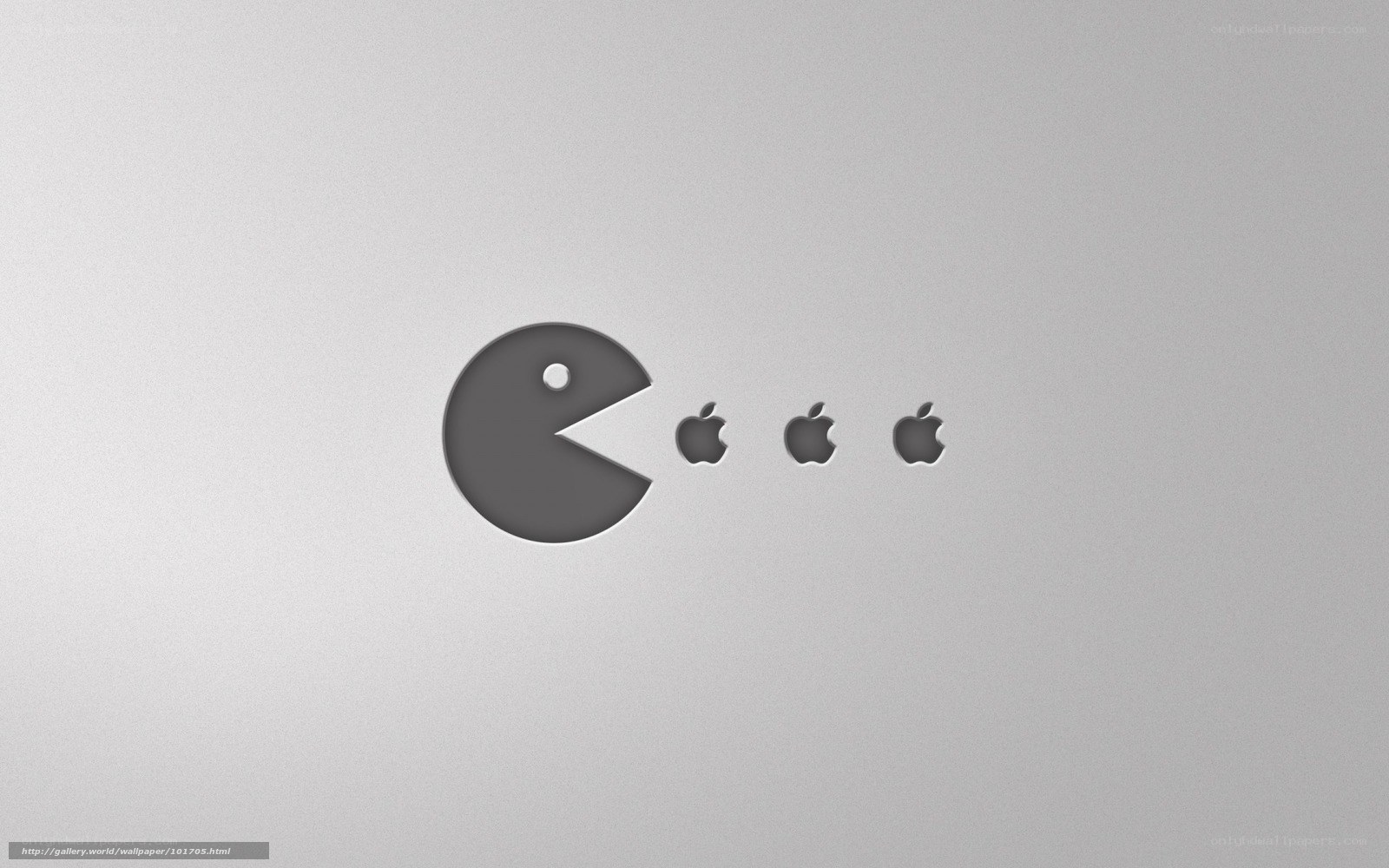 Pac-Man eating Apple logos