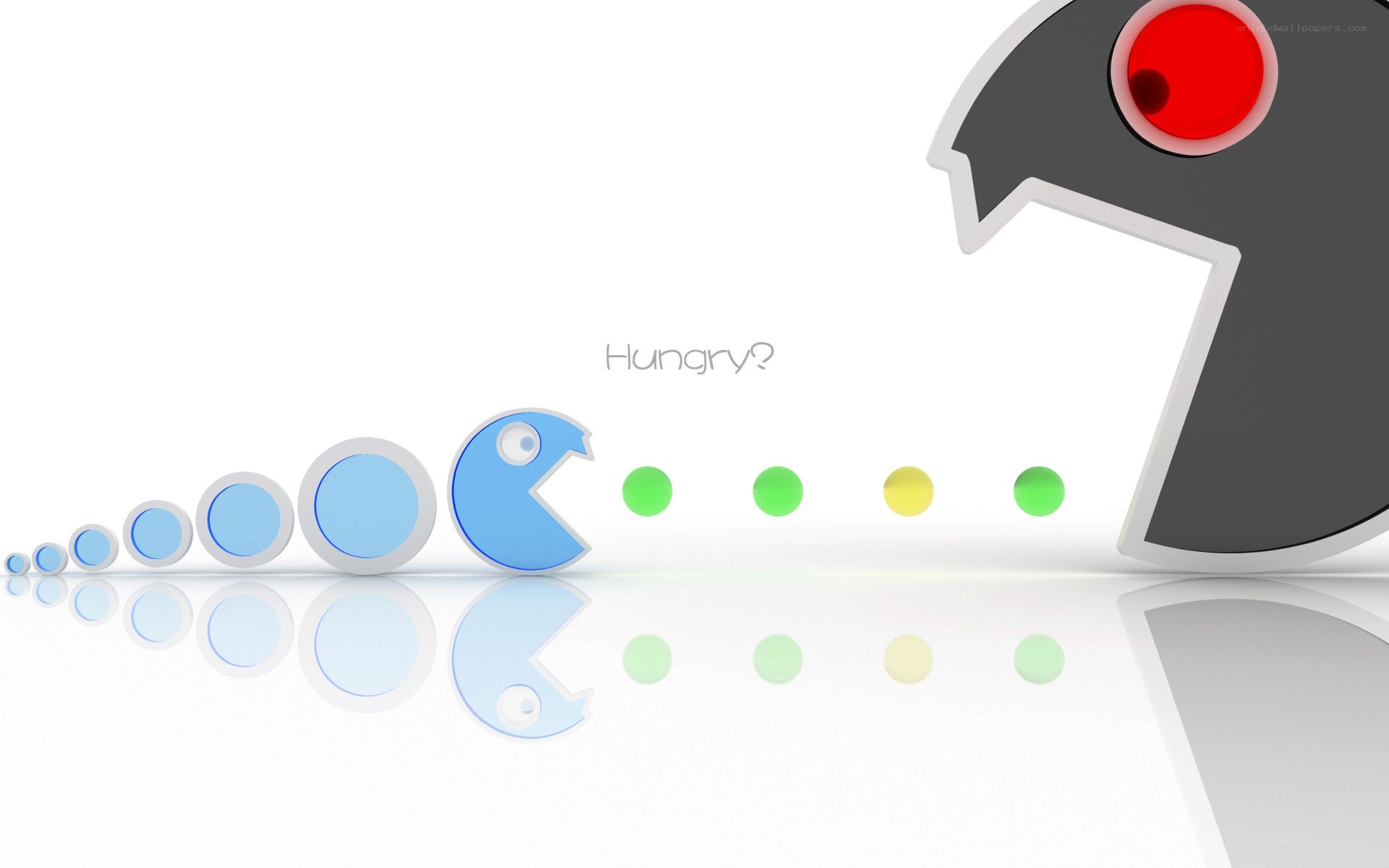 Pac-Man eating dots