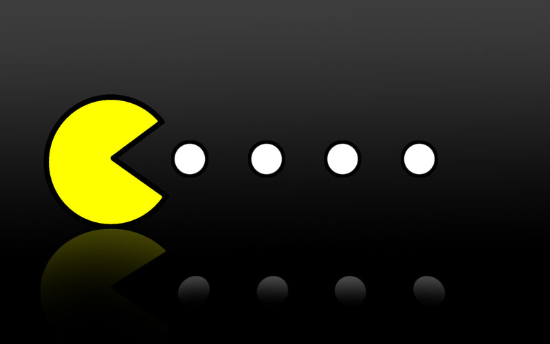 Pac-Man eating dots