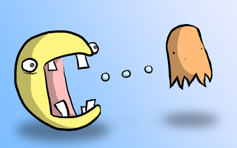 Pac-Man Eating Ghost