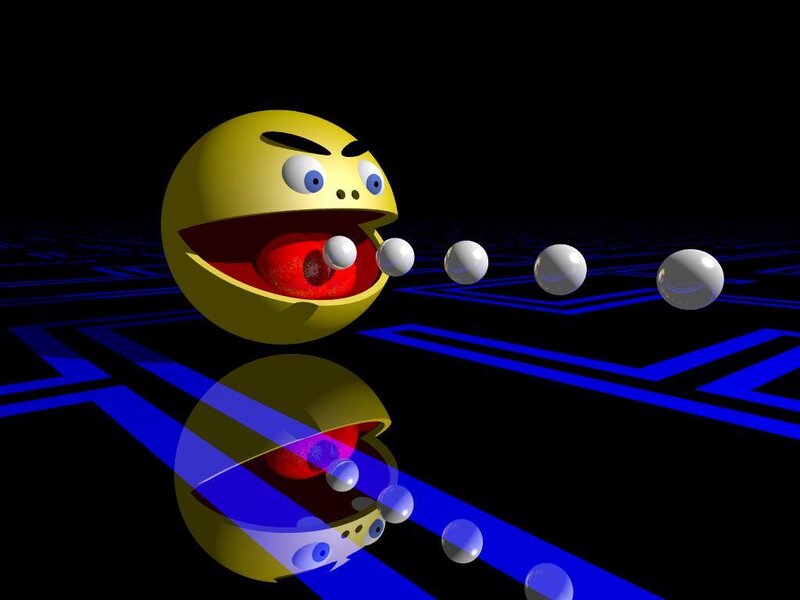 Pac-Man Eating Pellets