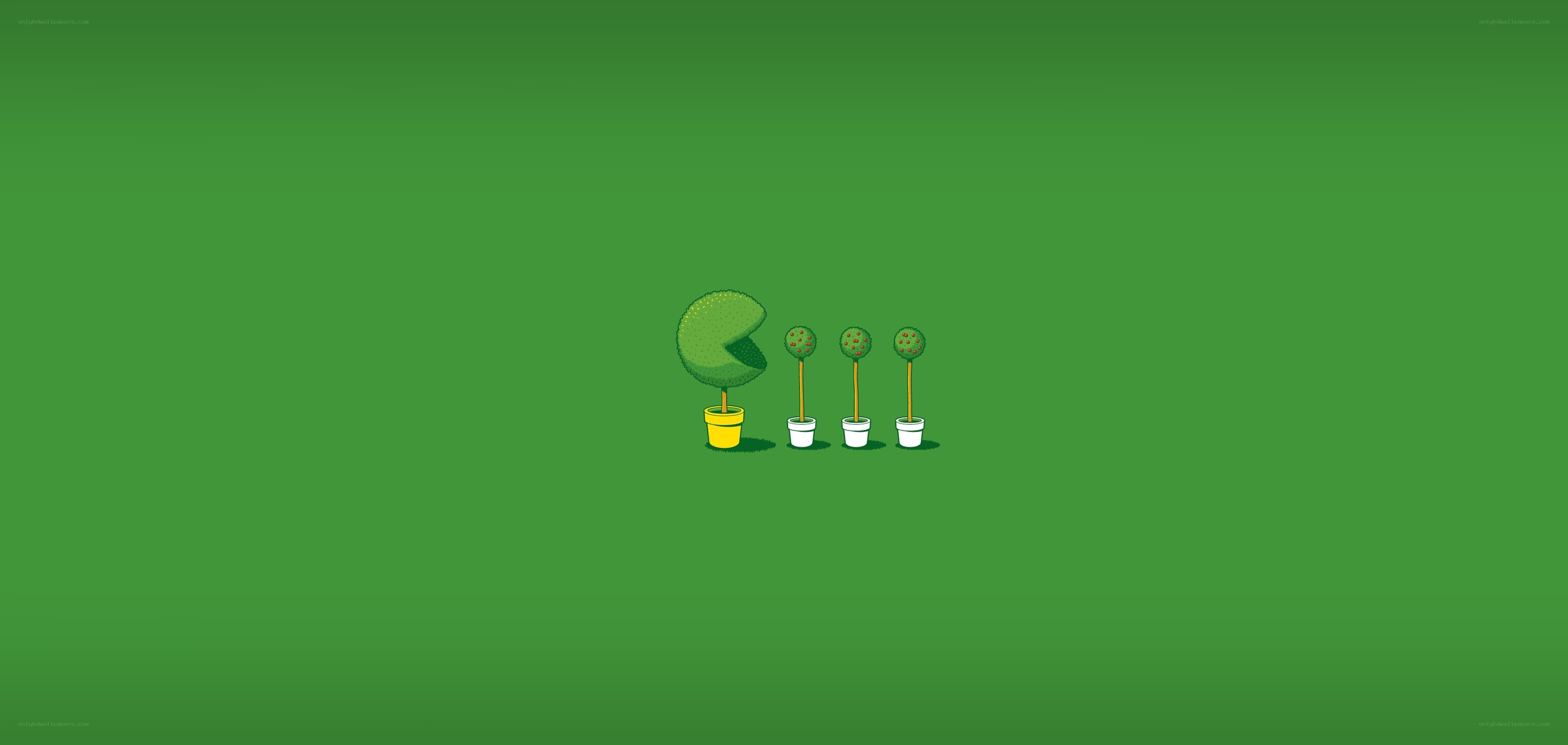 Pac-Man eating topiary