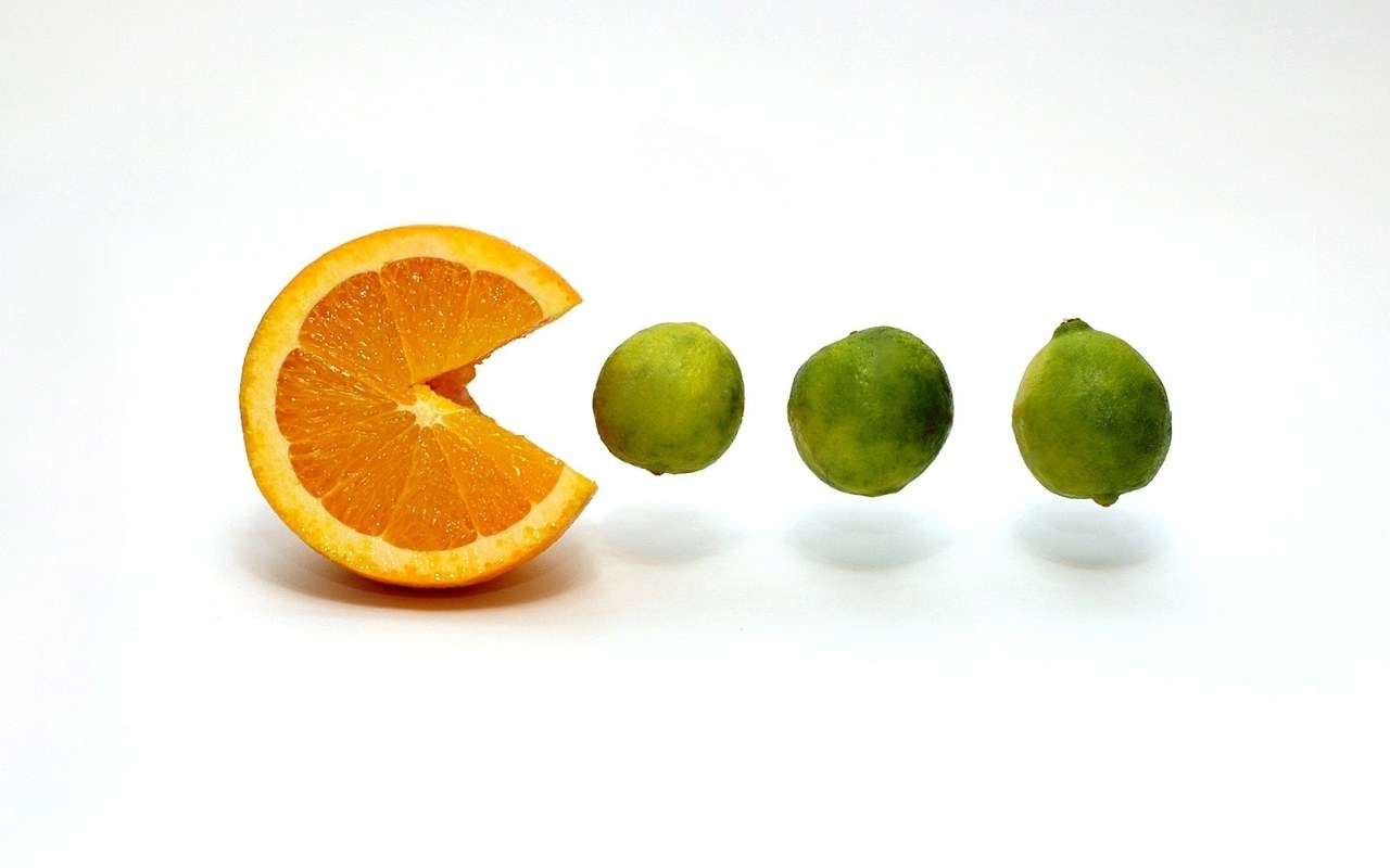 Pac-Man fruit scene