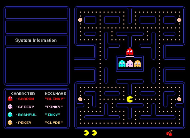 Pac-Man Game Screen — Black