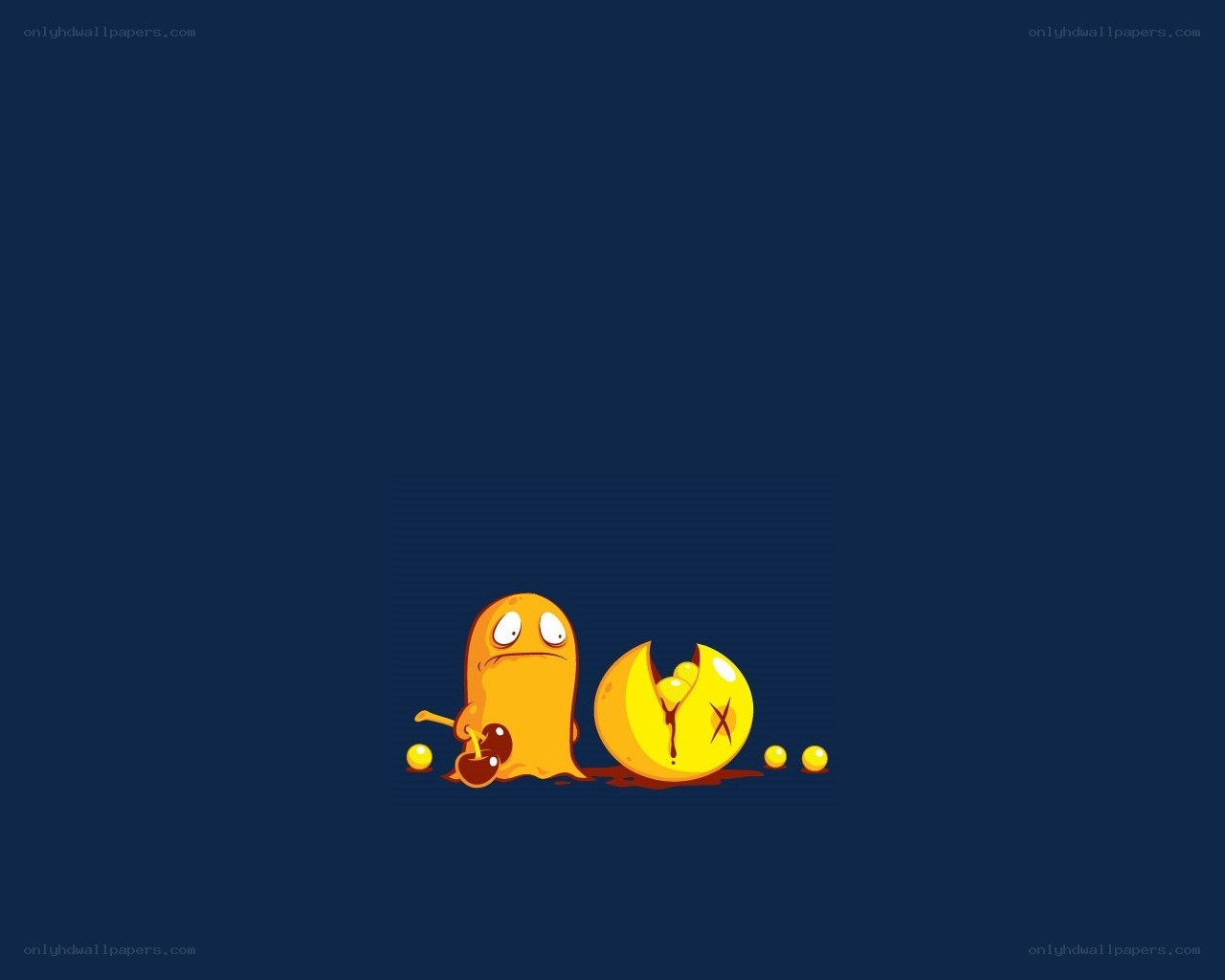 Pac-Man ghost with injured enemy