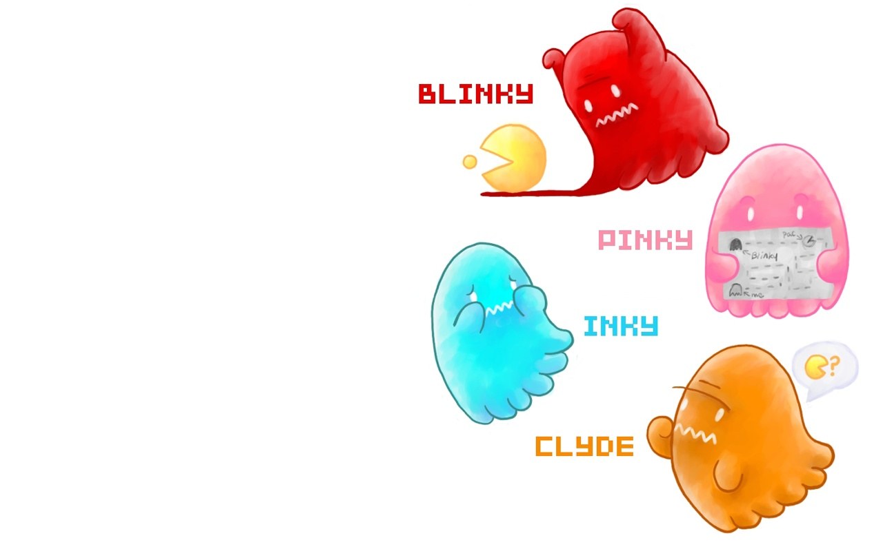 Pac-Man ghosts characters