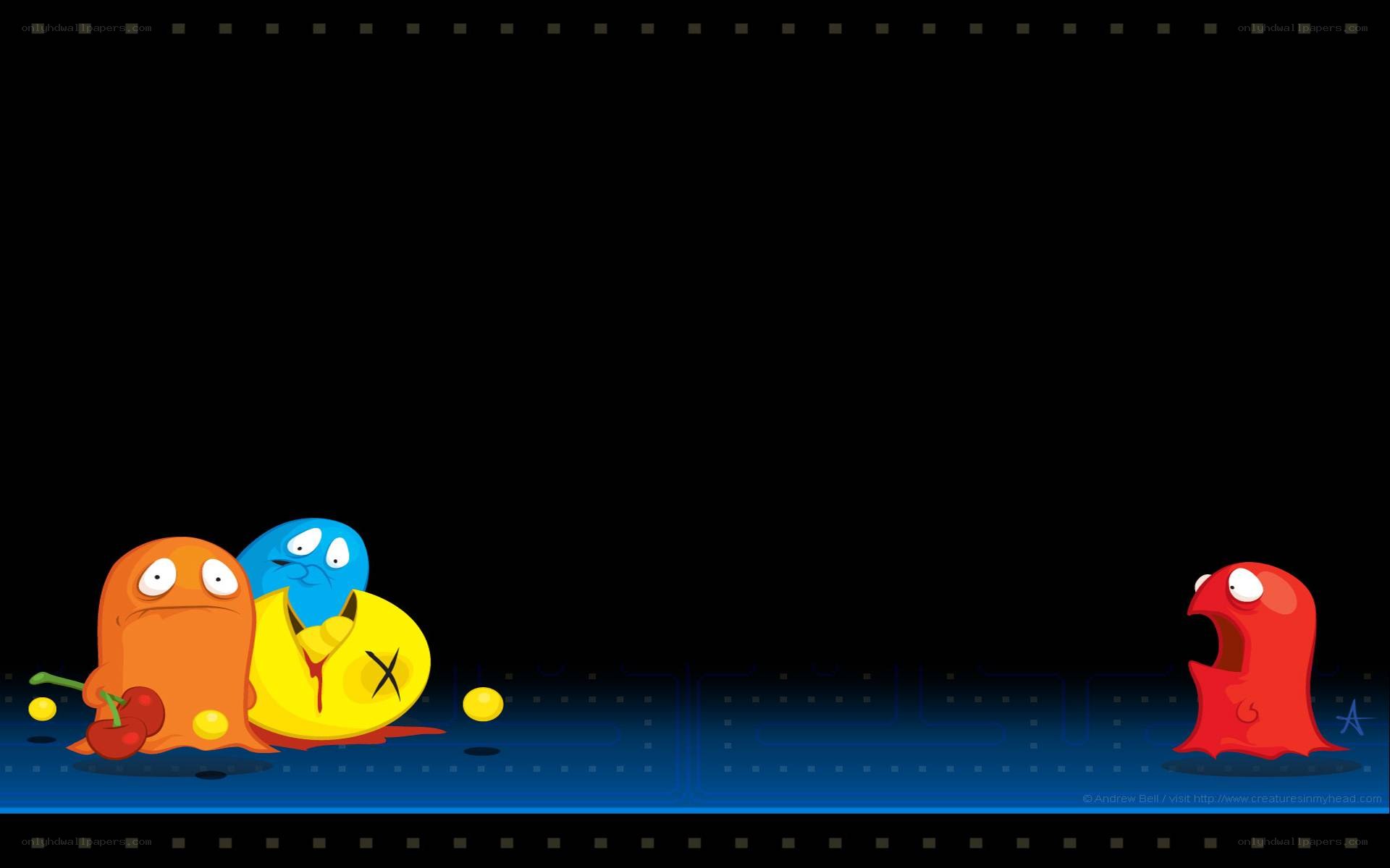 Pac-Man ghosts in a maze