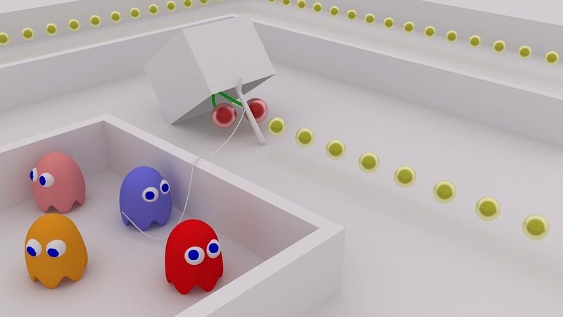 Pac-Man ghosts in a maze