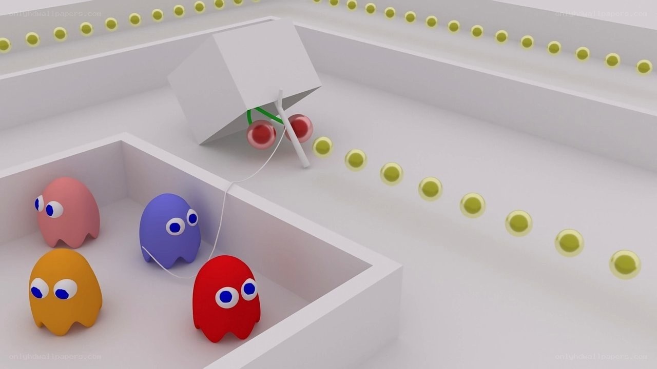 Pac-Man ghosts in a maze