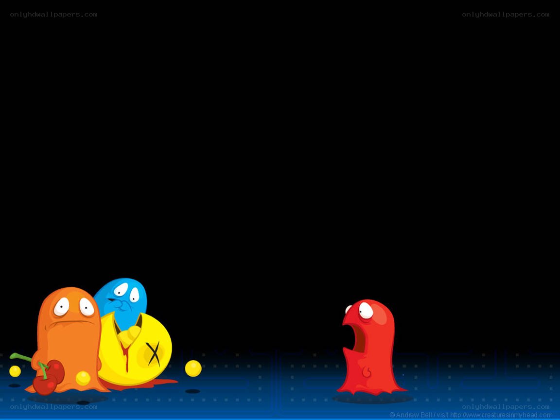 Pac-Man ghosts in a maze