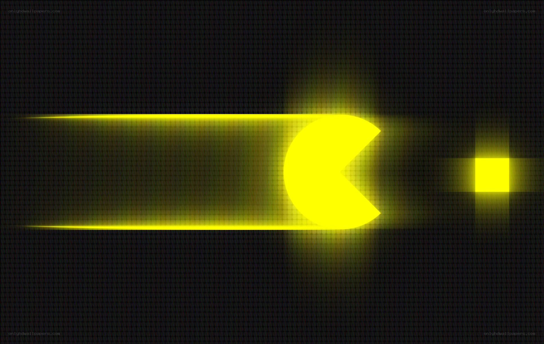 Pac-Man glowing on screen
