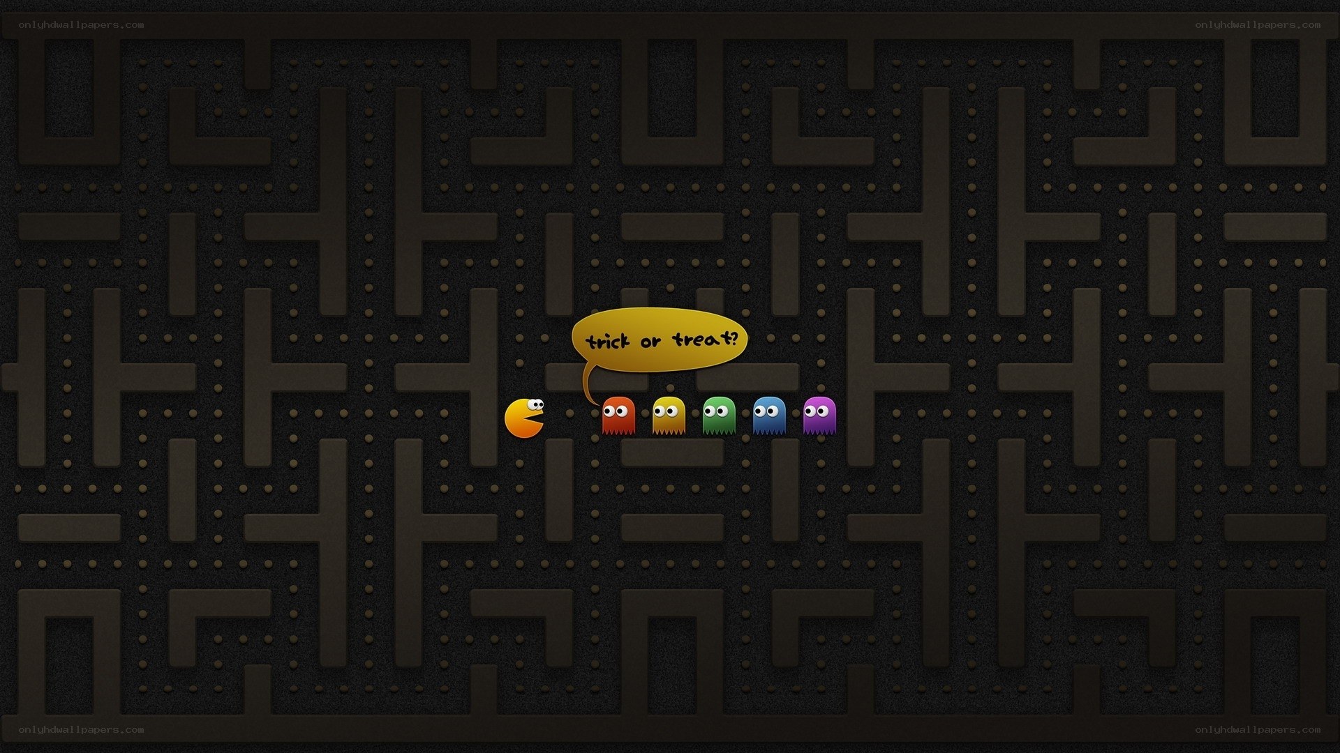 Pac-Man Halloween scene