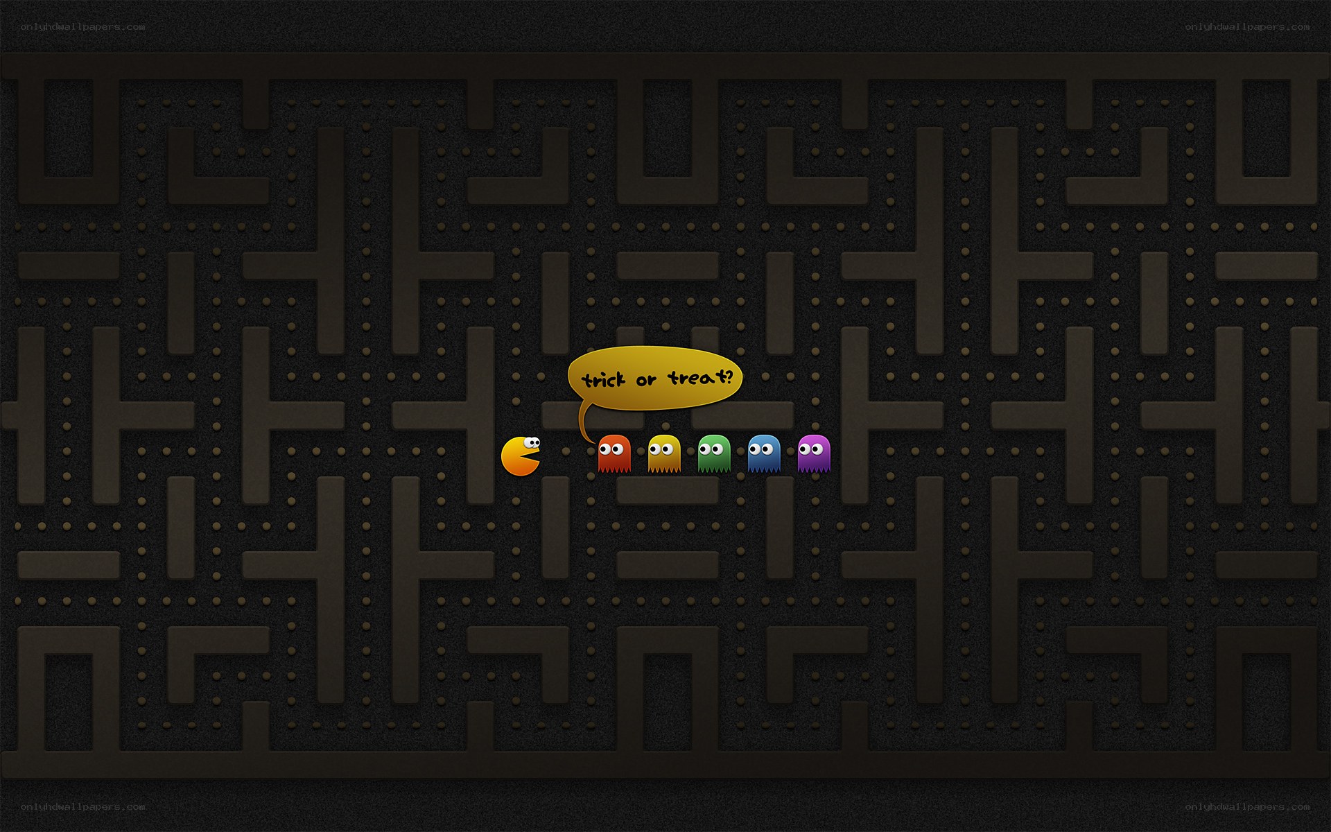 Pac-Man Halloween scene