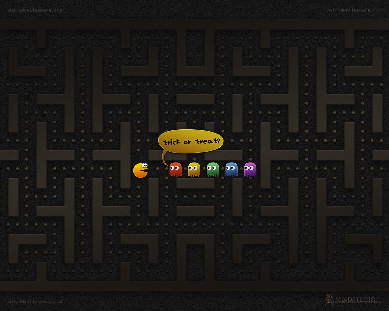 Pac-Man Halloween scene
