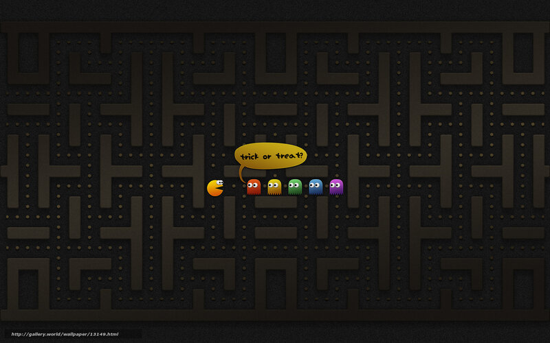 Pac-Man Halloween scene