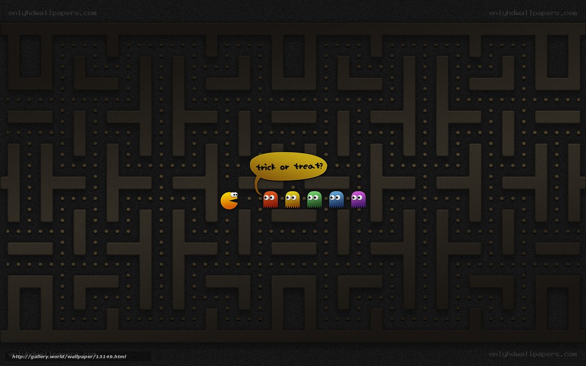 Pac-Man Halloween scene