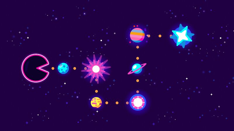 Pac-Man in Space — Purple