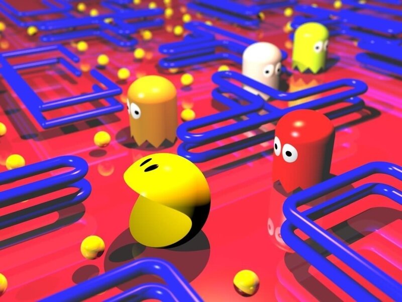 Pac-Man maze game scene