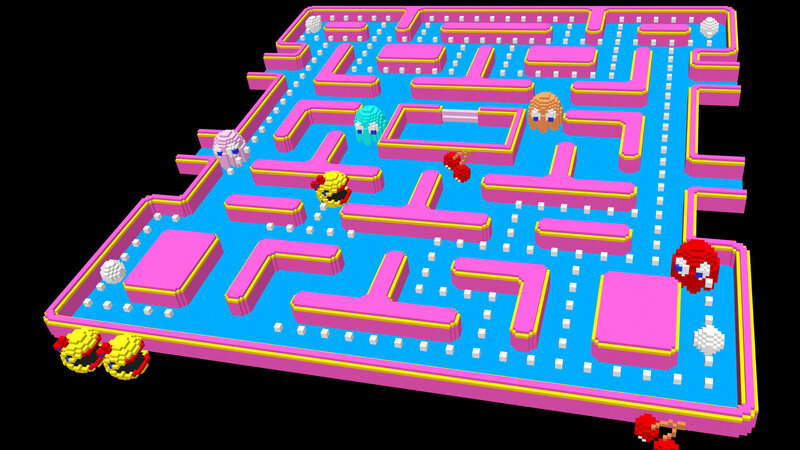 Pac-Man Maze with Ghosts — Pink