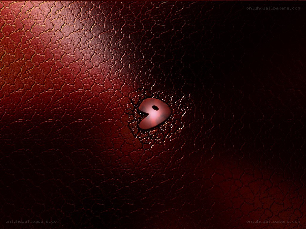 Pac-Man on cracked leather