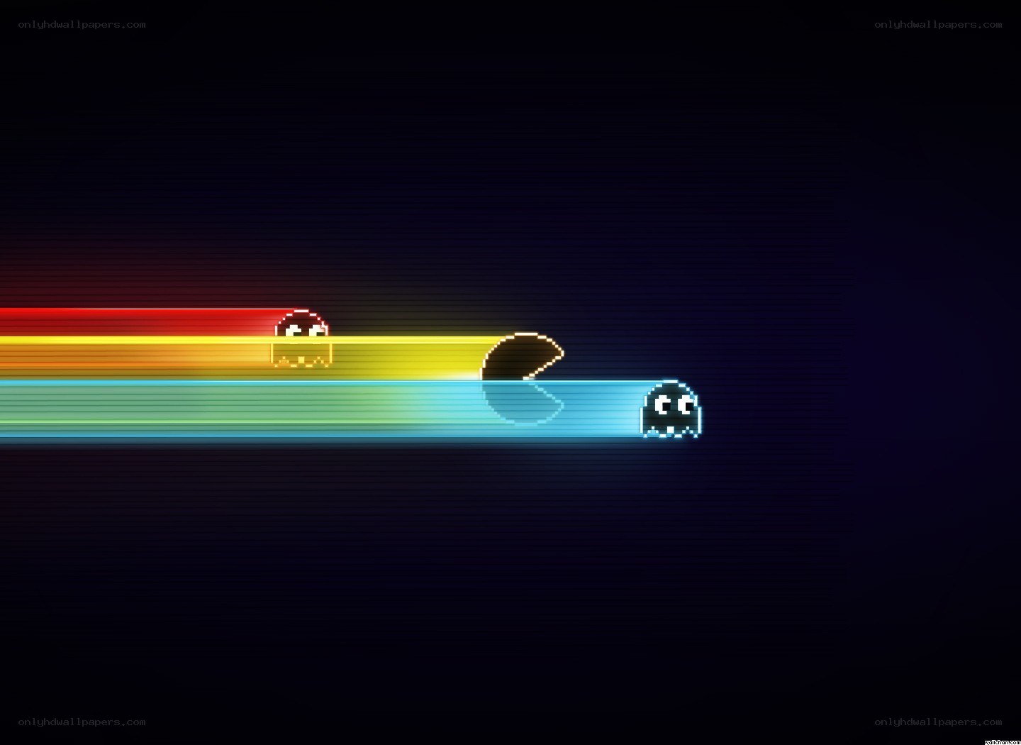 Pac-Man retro art wallpaper