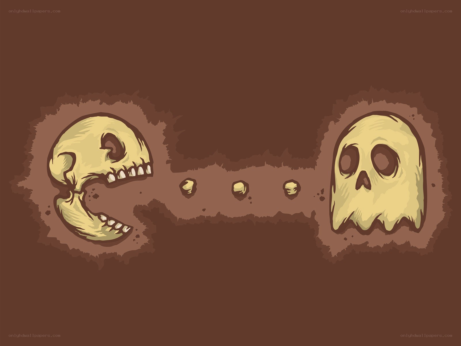 Pac-Man skull art
