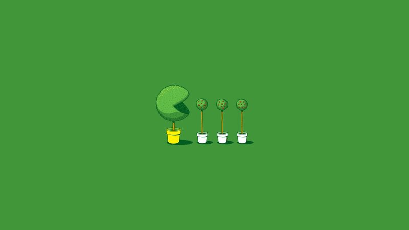 Pac-Man Tree Topiary