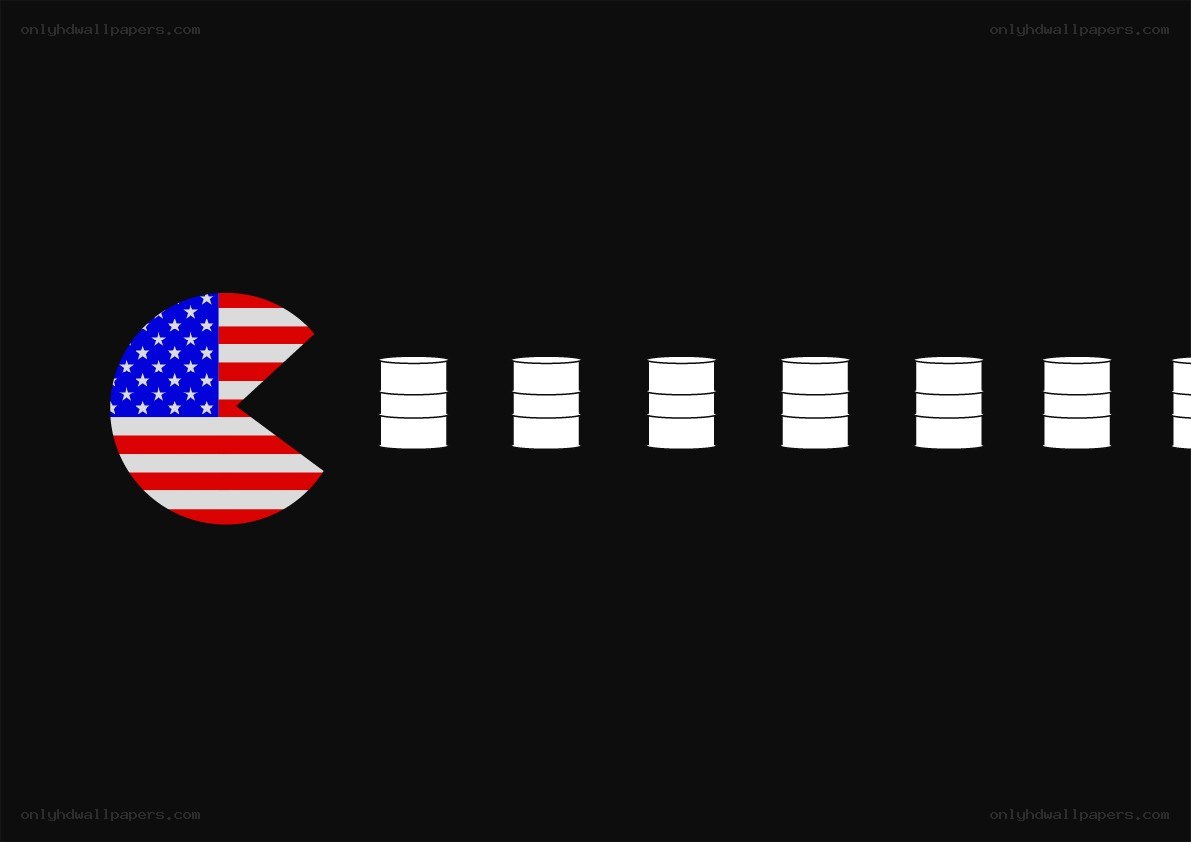 Pac-Man with US flag