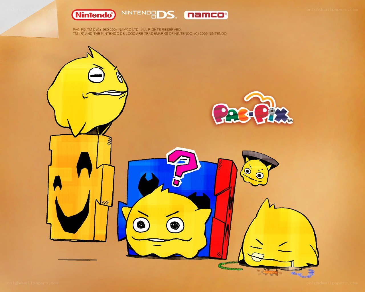 Pac-Pix characters in boxes