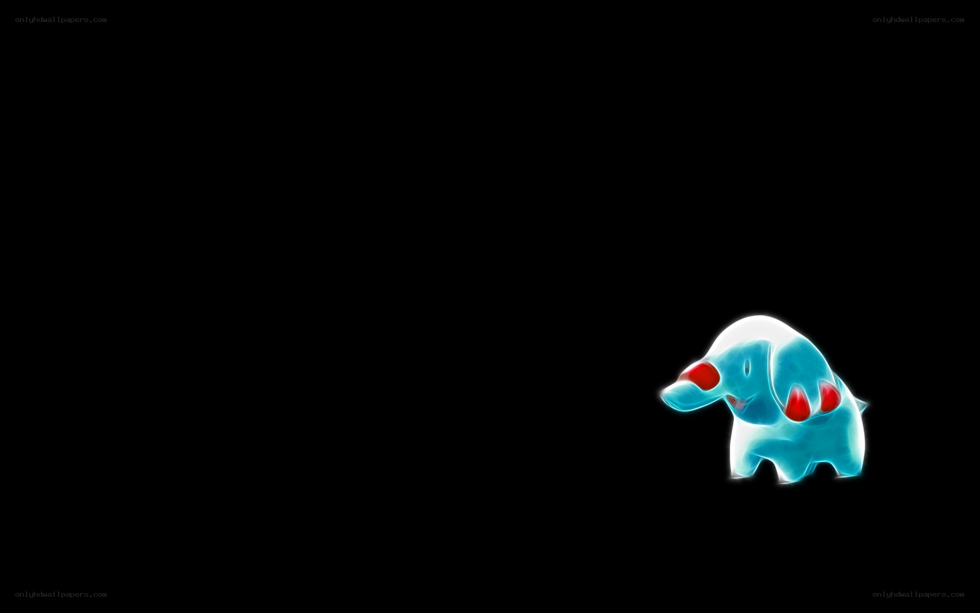 Pachirisu glowing on black