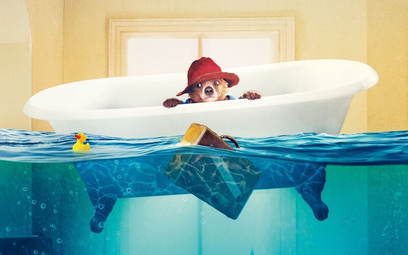 Paddington in the bathtub