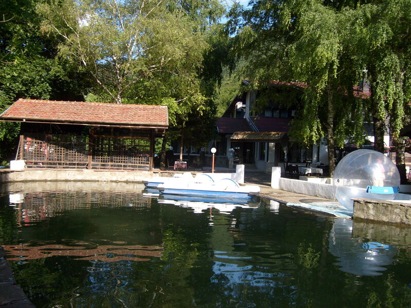 Paddle Boats on Lake — Green