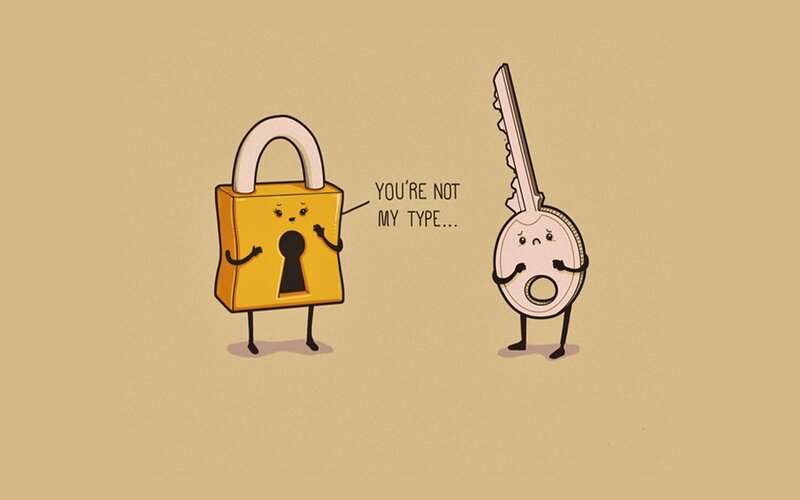 Padlock and Key Characters