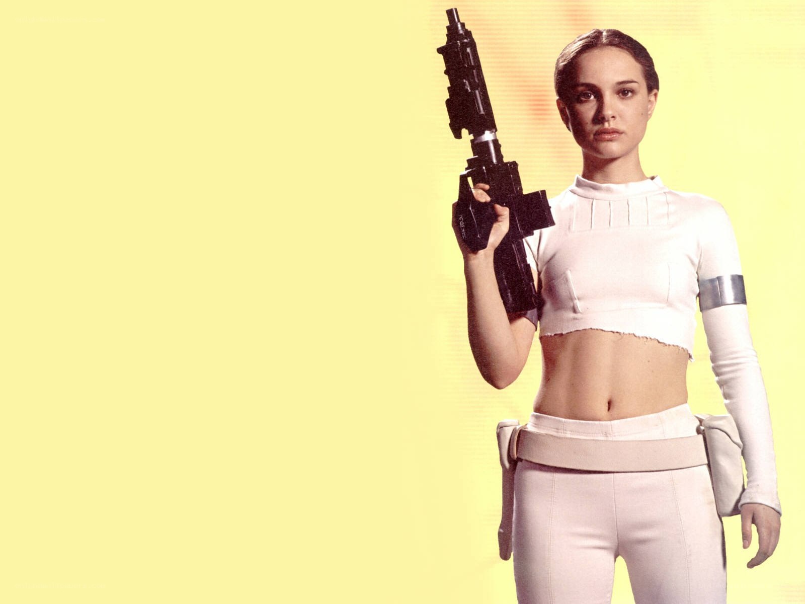 Padmé Amidala with blaster