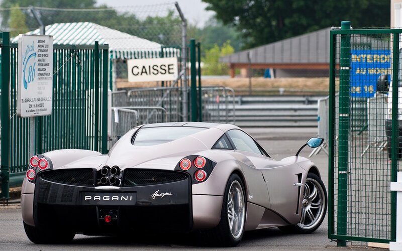 Pagani Huayra at a race track
