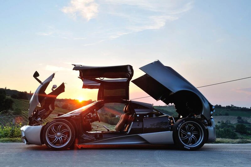 Pagani Huayra at sunset