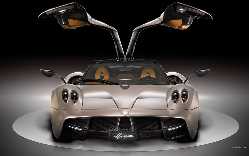 Pagani Huayra Car — Silver, Dramatic, Photograph