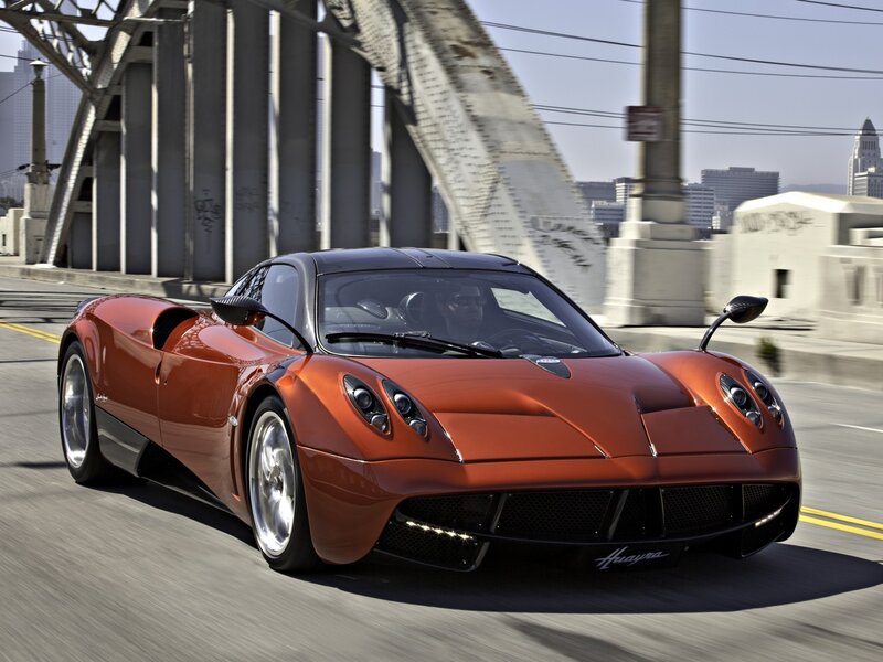Pagani Huayra on a city bridge