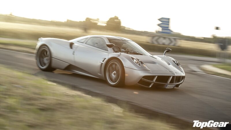 Pagani Huayra on a racetrack