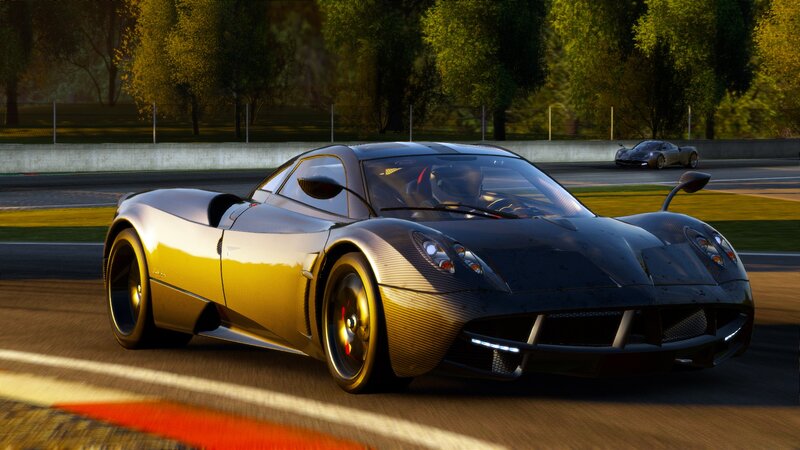 Pagani Huayra on a racetrack
