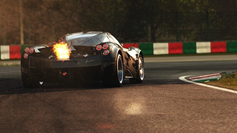 Pagani Huayra on a racetrack