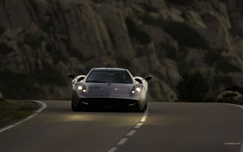 Pagani Huayra on a winding road