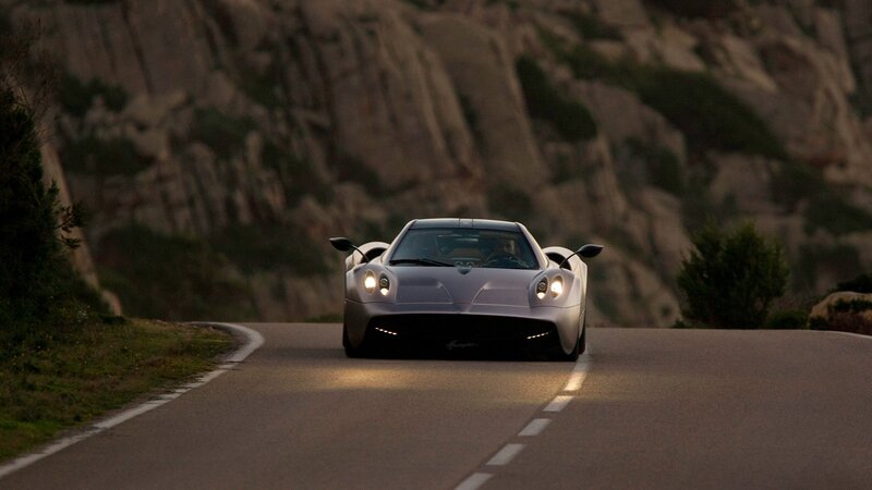 Pagani Huayra on a winding road