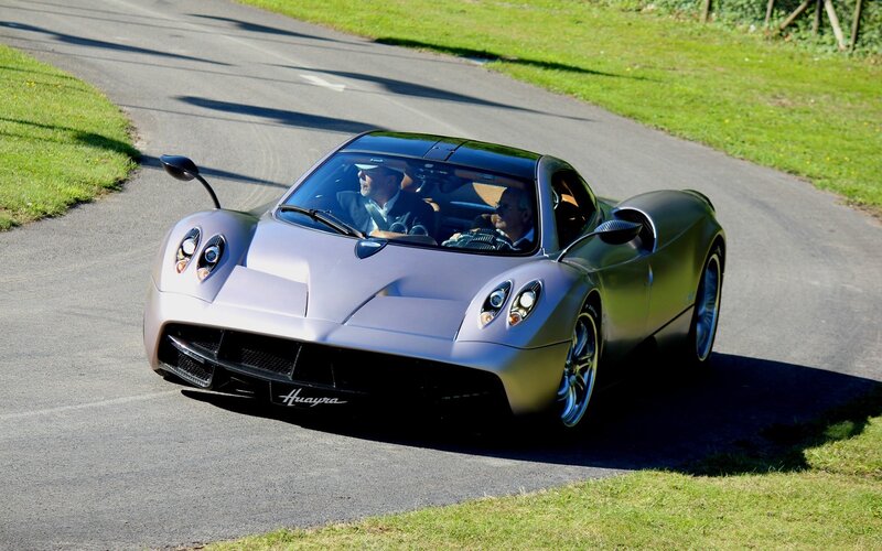 Pagani Huayra on a winding road