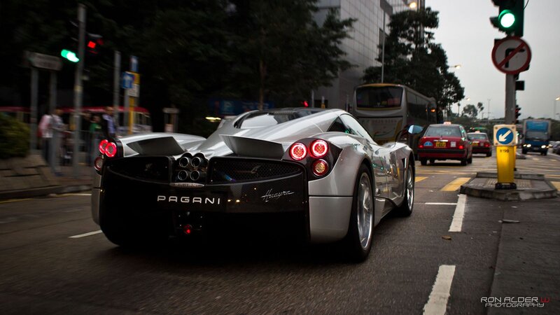 Pagani Huayra on city street