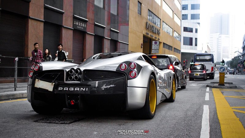 Pagani Huayra on city street