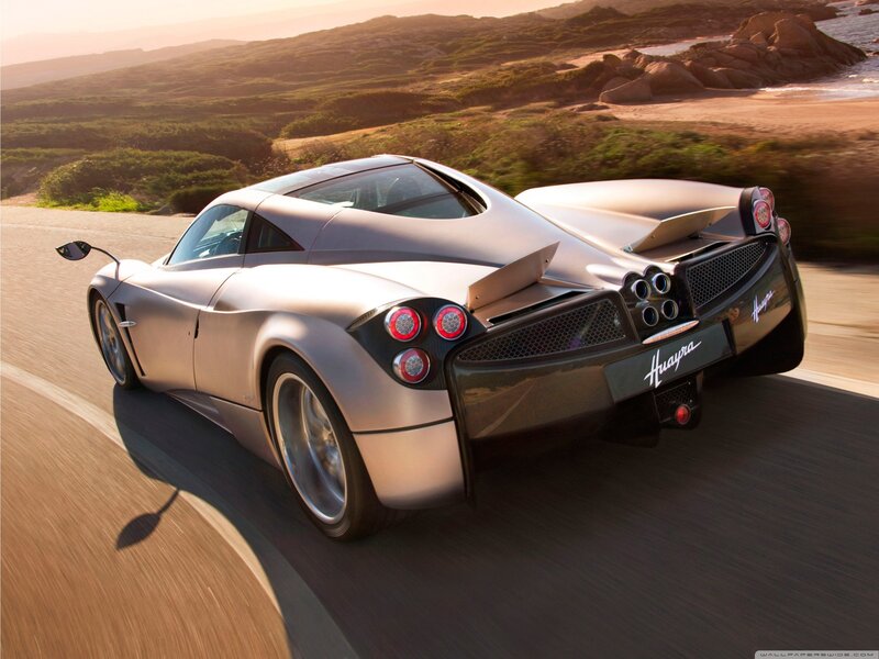 Pagani Huayra on coastal road