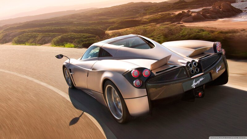 Pagani Huayra on coastal road